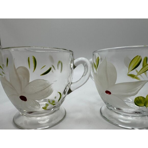 Vintage Bartlett Collins Creamer Sugar Bowl White flowers Gay Fad 50’s Vtg - Picture 9 of 10